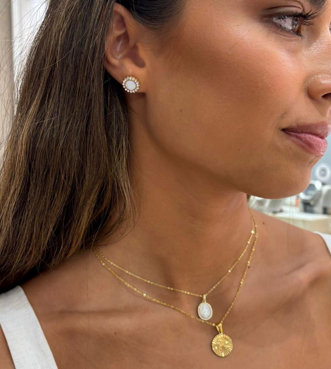 Caravana Botón de Nacar