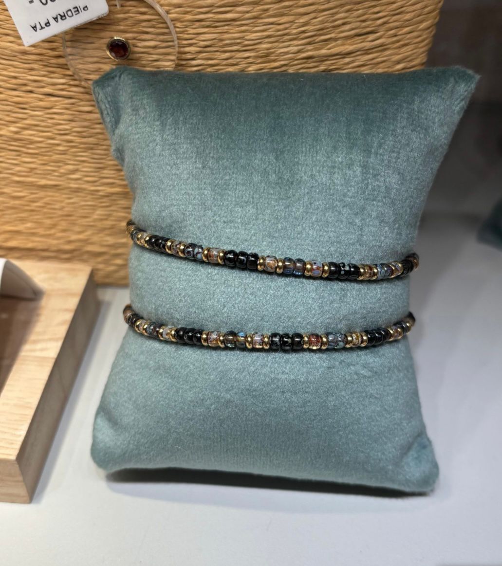 Pulsera Elástica Negra Tierra